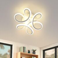 Lámpara de techo LED, lámpara de techo moderna 17W , iluminación de techo de diseño creativo blanco cálido 3000K LED para dormitorio cocina pasillo balcón (blanco , Ø26cm)