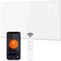 Calentador infrarrojo de pared -GBLY Calentador infrarrojo de 450 vatios APP Calentador eléctrico montado en la pared con ahorro de energía con temporizador Calentador eléctrico con control remoto