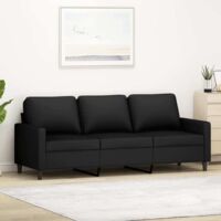 GBLY 3-Sitzer-Sofa Schwarz 180 cm Samt
