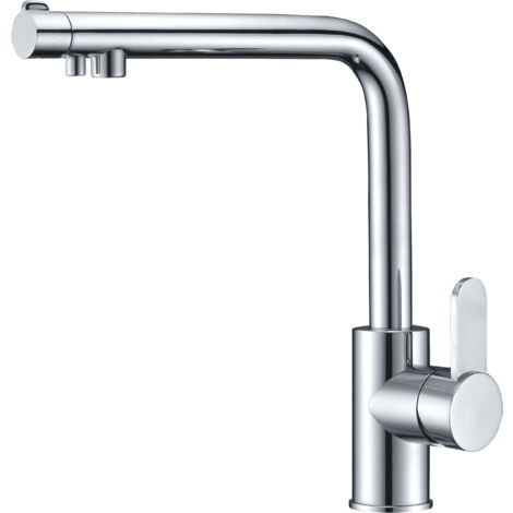 Mice - Grifo de cocina monomando con osmosis - Giratorio 360 ° con caño alto para fregadero - OSMOSIS 2 VIAS - Serie MONTECARLO GOS001