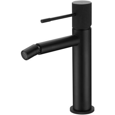 Mice - Grifo monomando bidé, Griferia baño WC, agua fria/caliente - Serie LINE Color Negro Mate - BDD038-2NG