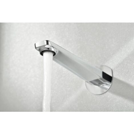 Grifo De Lavabo De Pared Schütte Los Ángeles - Cromado, Con Caño De 210 Mm, Fácil De Limpiar Y Resistente A La Cal