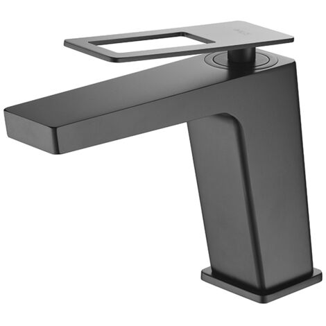 Grifo lavabo monomando Suecia negro mate - IMEX