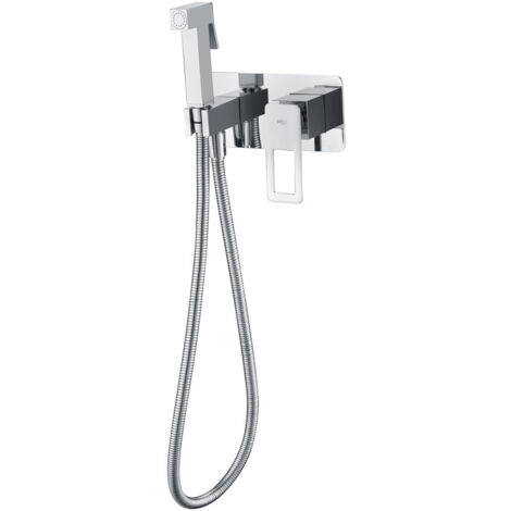 Mice - Ducha higiénica empotrada - Grifo de Bide Monomando Para Empotrar WC - Grifos para inodoro - Cromado/Plateado BDC032-5