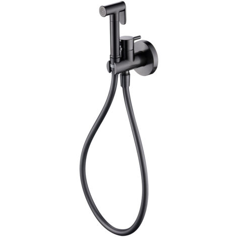 Mice - Grifería monomando empotrada para bidé hecha de latón - Ducha higiénica empotrada y monomando Grifo bidet empotrado Color Black Gun Metal