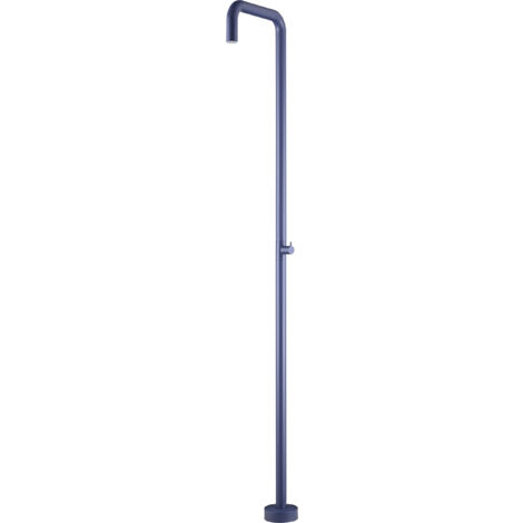 Columna de Ducha Exterior para Jardín y Piscina, Monofluido, Agua Fría, Control con Giro 90° (Azul Oceano)