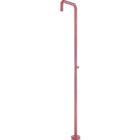 Columna de Ducha Exterior para Jardín y Piscina, Monofluido, Agua Fría, Control con Giro 90° (Rosa Coral)