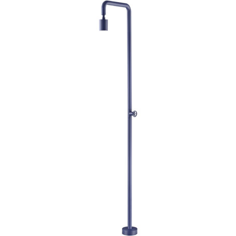 Mice - Ducha para Exterior de 240 cm Hecha de Acero Inoxidable - Pool - Ducha Piscina Exterior Agua Fria - Ducha Externa Monofluido Color Azul Oceano