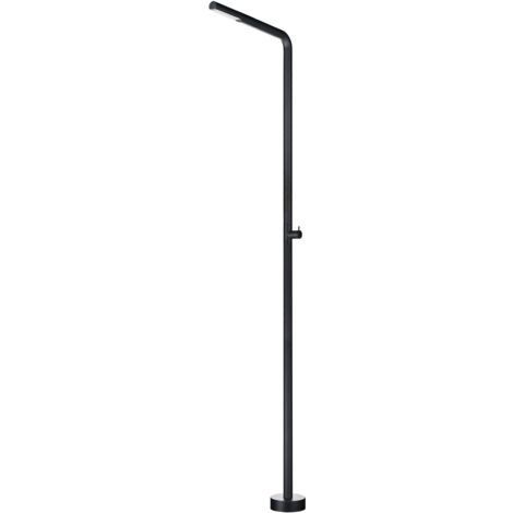 Ducha exterior para Piscina/Jardin/SPA-Rociador Tubular de 42mm-Altura 220 cm de acero inoxidable S316 Monofluido de 1 Via Agua Fria Color Negro Mate
