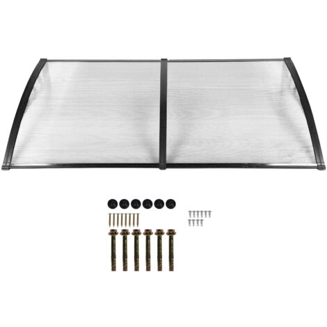 Zoternen Tür-/Fenstermarkise, transparent, für Balkon, Sonnenschutz für den Außenbereich, winddicht, geräuschlos, mit Halterung aus Kunststoff und Stahl, 100 cm, Verlängerung 200 cm an der Wand (1/5)
