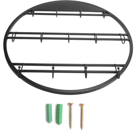 Zoternen Wandmontierter Kaffeetassenhalter, Tassenhalter, Aufhänger, Küchen-Organizer, Haken, rund (1/5)