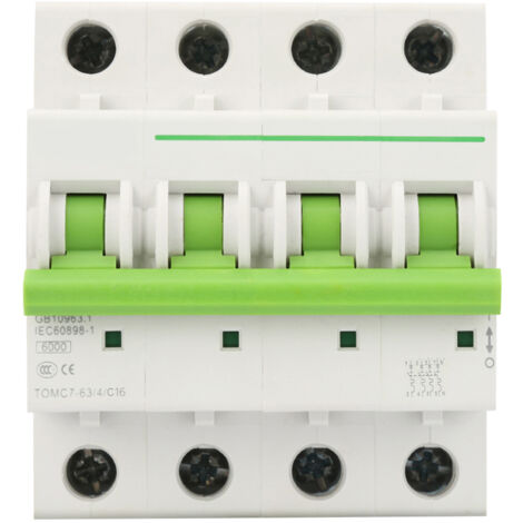 TOMC7-63 4P C Typ 6KA automatischer Leistungsschalter Leckageschutz Leistungsschalter(16A)
