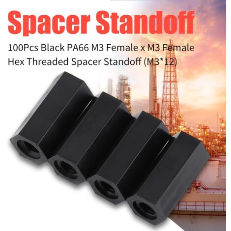 Akozon Nylon Zeskant Afstandbouten – 100 Stuks M3 In Verschillende Lengtes, Met Opbergdoos