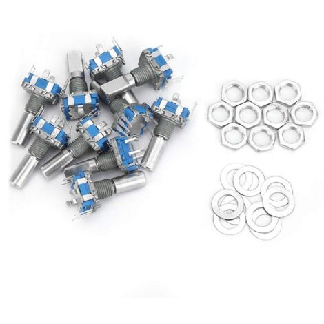 Drehgeber, 10 Stück EC11 Drehgeber Digitalpotentiometer Codierschalter mit 5-poligem Schalter. Weit verbreitet in der Automobilelektronik. (1/5)
