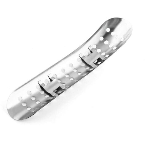 Motorrad Hitzeschutzblech, Universal 3-Stück Auspuffrohr Hitzeschild Rostfreiem Stahl Wärmedämmung Motorrad mit 50mm-70mm Auspuffrohr Durchmesser Hitzeschutzblech Abdeckung mit 2 Schellen (Silber) (1/5)