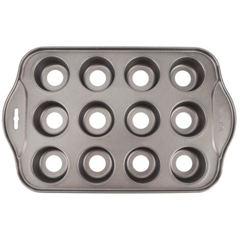 FastUU Kuchenform, Kohlenstoffstahl Mini Runde Käsekuchenform Antihaft DIY Backen Kuchenform Backform, mit 12 abnehmbaren Böden, breite Griffkante (1/5)