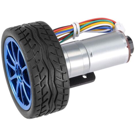 DIY-Encoder-Getriebe, Encoder-Motoren mit Radsatz für Smart Car Robot DC12V 500RPM 2x12V DC mit Encodern 0 Motormontagehalterung 65mm (Geschwindigkeit 100) (1/5)