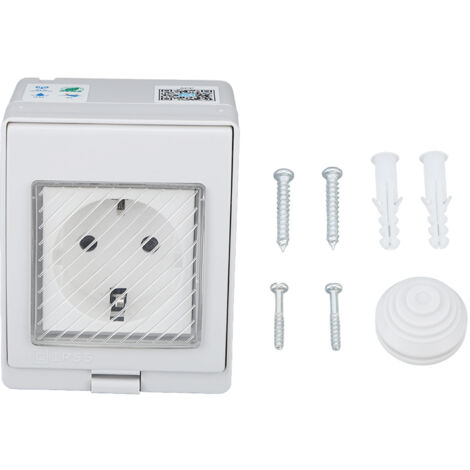 WiFi Smart Socket PC ABS IP55 Wasserdicht APP Fernbedienung Steckdose für Badezimmer im Freien 100 bis 240 V SN55 SR (DE-Stecker 16 A)