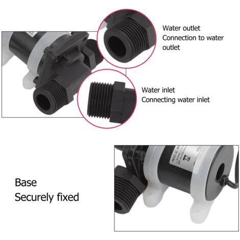 Mini DC-Pumpe 24V – 900 L/h, 7,5m Förderhöhe, Für Solarwasserheizung & Aquarium
