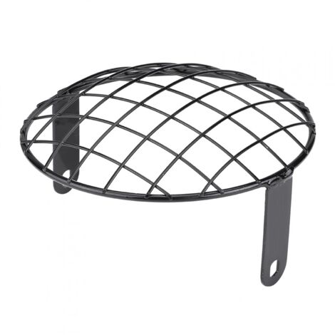 Motorrad-Scheinwerfergitter, vordere Wartung, 20,32 cm Durchmesser, Motorrad-Scheinwerfergitter, Diamantgitter, schützend für Autocycle (schwarz) (1/4)