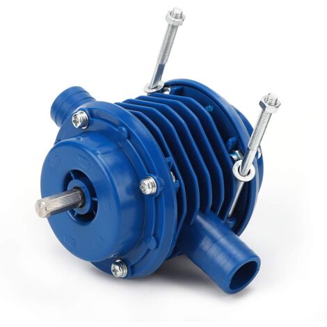 Wasserpumpenbohrmaschine, blauer Edelstahl + technischer Kunststoff, leistungsstarke elektrische Bohrlochpumpe, für Wasser, Öl, Flüssigkeit, Düngemitteltransfer für den Hausgarten (1/4)