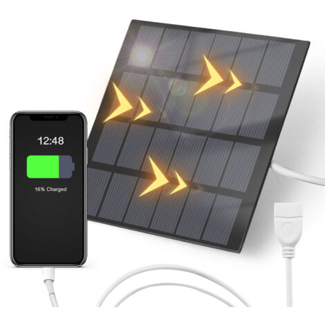 1,5 W 6 V 6 V tragbares Solarladegerät, wasserdichtes Panel für Camping mit USB-Schnittstelle, mobile Aufladungen, Powerbanks, Mini-LED-Lüfter (1/5)