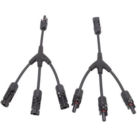 Y-Zweig-Solaranschlüsse, 2 Stück, 1 bis 3 Solarkabel-Splitter, PV-Anschlüsse, 1000 V DC, Solar-Paralleladapter