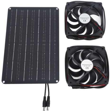6W Solarpanel Lüftungsventilator – Monokristallines Silizium Mit 3m Kabel & DC5521 Anschluss Für Hundehütte, Katzenhaus, Hühnerstall & Haustierhäuser