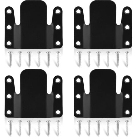 Zoternen 4er-Pack Sofa-Verbindungsstücke mit 24 Schrauben, Sofa-Verbindungsstücke-Clips, Möbelverbindungsstücke für Sofa, Liegesessel, Sessel, Chaiselongue (schwarz) (1/5)