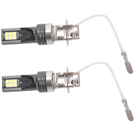 Stück LED-Scheinwerferbirne, 2525 12LED Autoscheinwerfer Ersatz für H3-Scheinwerferbirne DC12V-24V Weiß 6500K-7500K