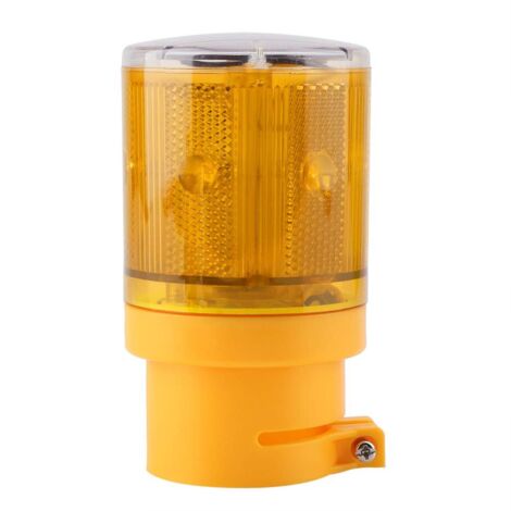 Blinkende LED-Solarleuchte mit drahtloser Steuerung, Gartensignal, Gartenwarnleuchte, blinkende Absperrleuchte, Baustellensicherheitsschilder, blinkendes Licht (GELB)