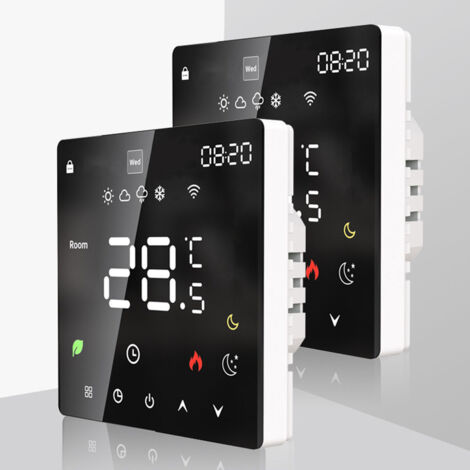 Tuya Wifi LCD-Bildschirm Intelligenter Temperaturregler Elektrisches Wasserheizgerät Programmierbarer Wochenthermostat Fernsteuerung per Mobiltelefon-App.