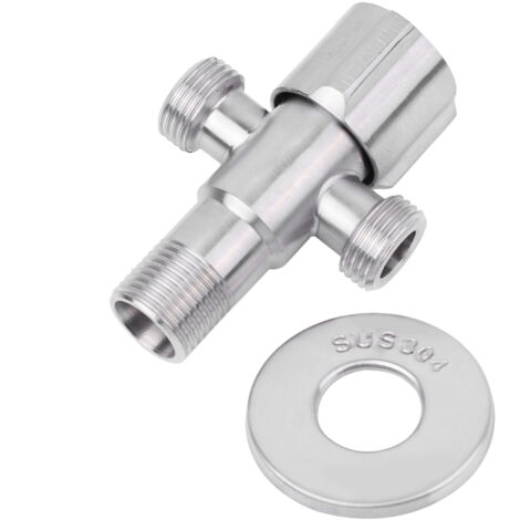 Produktbild von 2 Stück Eckventil-Set G1/2 X 1/2 – Schwarzes Wasserregulierventil Für Bad & Waschmaschine, Winkelhahn Aus Messing