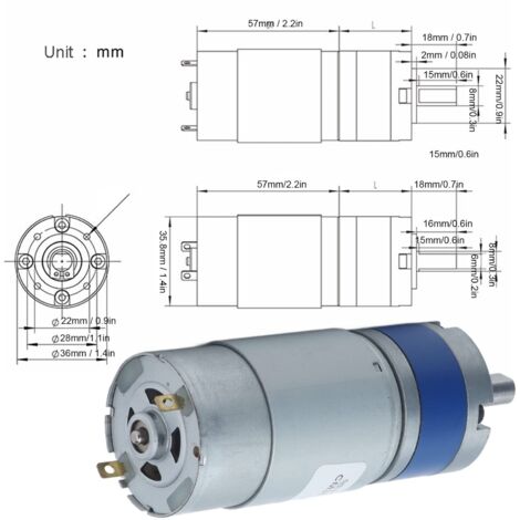 ANKROYU 12V DC Getriebemotor GA25YN370 – Kupferdrahtspule, Metallgetriebe, Geräuscharm, Für Elektronische Schlösser & Mehr