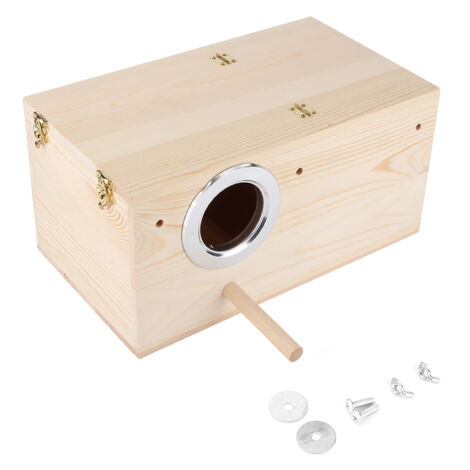 Langlebiges Vogelnest aus Holz für Nymphensittiche, Vogelnistkasten als Dekoration für Zuhause. (1/5)