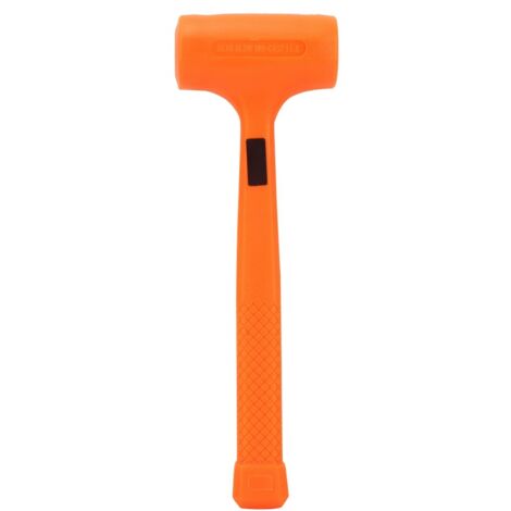 Hilitand PVC-Gummihammer 0,5 lb/1 lb Installationswerkzeug Schlaggummihammer (1LB) Orange Ergonomisch 1 lb.