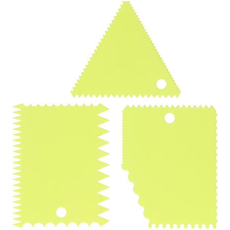 Universeller Sahneschaber, Glättender Kuchenschaber, Langlebig, Flexibel und Leicht, 3-teilig/Set, Ungiftig, Sehr langlebig, Fester Sahnelöffel für glatteres DIY-Schabern (GRÜN). (1/5)