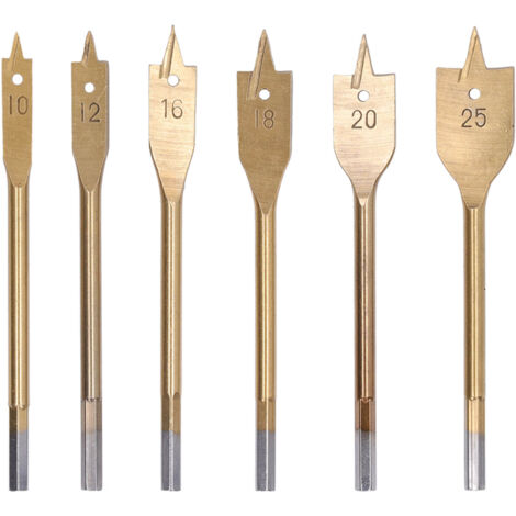 CHICIRIS 3 Schneidkanten Spatenhiprbit Set für präzise Positionierung von Holzbohrwerkzeugen 6-teilig (GOLD) (1/5)
