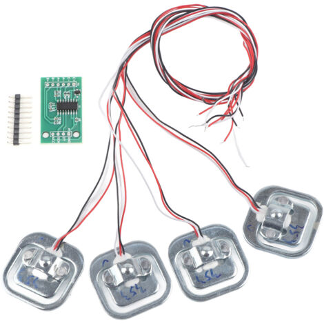 QUARKZMAN Wägezellen-Gewichtssensor 5 Kg + HX711 Modul – 24-bit A/D Wandler, 0,1 G Genauigkeit, Für DIY Küchenwaagen