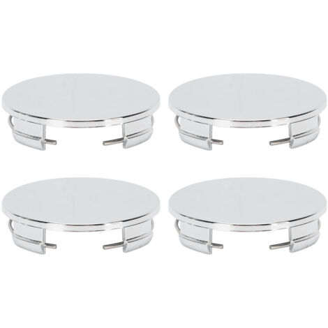 Tbest Universal-Radnabenkappen, 65 mm, 2,6 Zoll, Nabenabdeckung, Fallschutzbefestigung, Chrom-ABS, 4 Stück für den Austausch von Autonaben (galvanisiert)