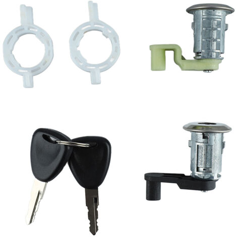 Set Serrature Portiera Auto 252522 Con Chiavi - Ricambio Per Partner, Bipper, Berlingo (1996-2007) - 3 Cilindri Metallo