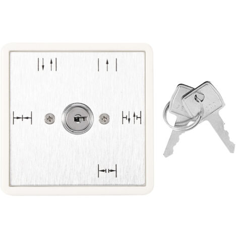 Interruttore A Chiave 5 Posizioni Per Porte Scorrevoli Automatiche - Piastra In Alluminio Spazzolato - Foto 8