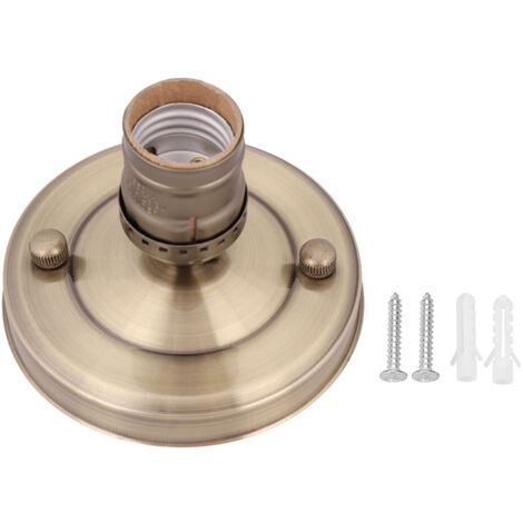 Portalampada Da Soffitto Vintage E26/E27 - Argento, Per Interni, 100-240V