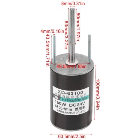 Motore DC 12/24V 30W - Alta Velocit&agrave; 3000/7000 RPM, Per Generatore E Progetti Fai-da-Te
