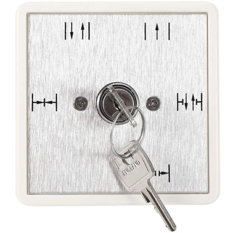 Interruttore A Chiave 5 Posizioni Per Porte Scorrevoli Automatiche - Piastra In Alluminio Spazzolato - Foto 10