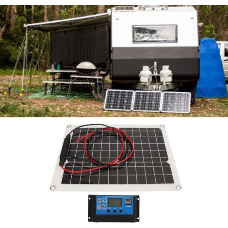 Kit pannello solare Pannello solare in silicio monocristallino da 300 W Clip per batteria Controller per accendisigari e ventosa
