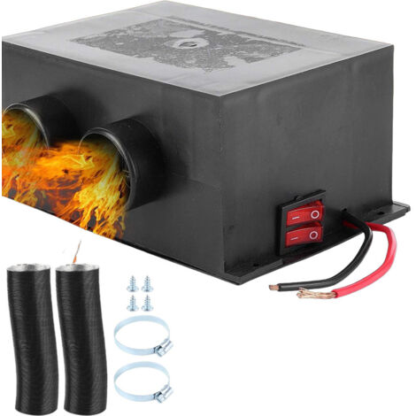 Riscaldatore per auto, riscaldatore per auto 12V 600W con 2 fori, portatile, invernale, riscaldamento rapido, antigelo, silenzioso, universale