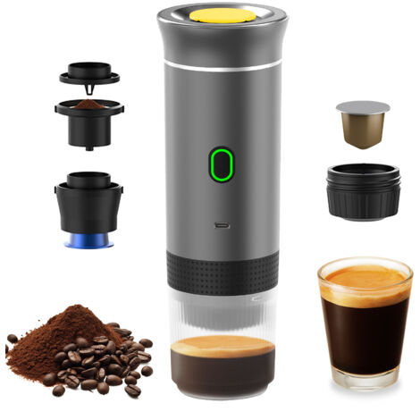 Macchina per caffè espresso 3 in 1 Zoternen, macchina per caffè multi-capsula, riscaldamento automatico in 4-6 minuti, capsule piccole, 15 bar, capsule grandi, caffè macinato, macchina per caffè porta