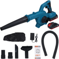 Soffiatore per foglie Zoternen, soffiatore per foglie da 21 V con batteria e caricabatteria, 16300 giri/min, soffiatore a batteria da 3,6 m³/min con 6 modalità di velocità, per giardino, patio, soffia