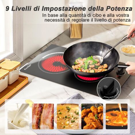 Piano Cottura Portatile Cooksir Vetroceramica 2000W | Touch Screen LED | Timer 4 Ore | Blocco Bambini | Ideale Per Piccoli Spazi E Campeggio - Foto 3